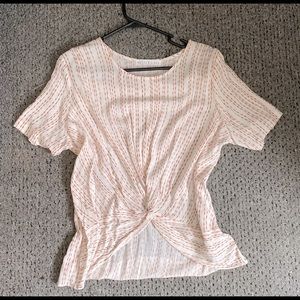 Scarlet pattern tie front blouse